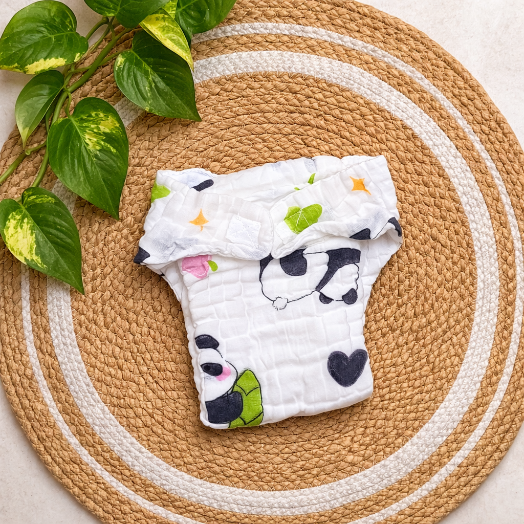 Muslin Multi Layer Nappy for Newborn Baby (0-6 Months)code:NBE